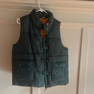J. Crew Dark Green Puffer Vest